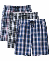 Abollria Mens Pyjama Shorts Lounge Nightwear Pants with Button Up and Drawstring Sleepwear Bottoms Shorts