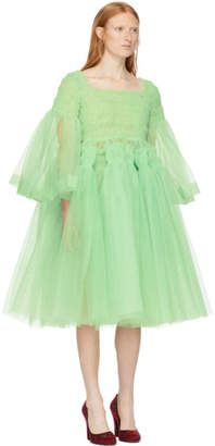 Molly Goddard Green Pearl Dress