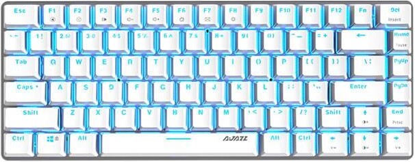 AJAZZ AK33 Mechanical Gaming Keyboard Wired,White Lighting Modes,82 Keys 100% Anti-Ghosting Mechanical Keyboard for Laptop, Windows,MAC, PC Games...