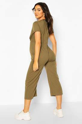 boohoo Maternity Tie Front Lounge Jumpsuit