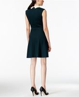 Thumbnail for your product : Betsey Johnson Cap-Sleeve Pearl-Collar Dress