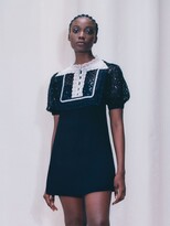 Thumbnail for your product : Self-Portrait Crepe Mini Dress W/lace Collar