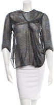 Thumbnail for your product : Isabel Marant Sheer Printed Silk Top