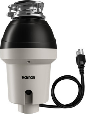 Karran 1-1/4 HP Continuous Feed Garbage Disposal for Kitchen Sinks with Power Cord and Accessories included