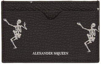 alexander mcqueen dancing skeleton card holder