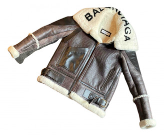 Balenciaga Brown Shearling Jackets - ShopStyle