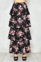 Thumbnail for your product : Nasty Gal Let the Tiers Fall Floral Maxi Skirt