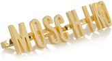 Thumbnail for your product : Moschino + V&A set of two gold-plated knuckle rings
