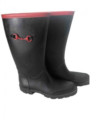 black gucci rain boots