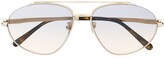 Thumbnail for your product : Brioni Two-Tone Aviator-Frame Sunglasses