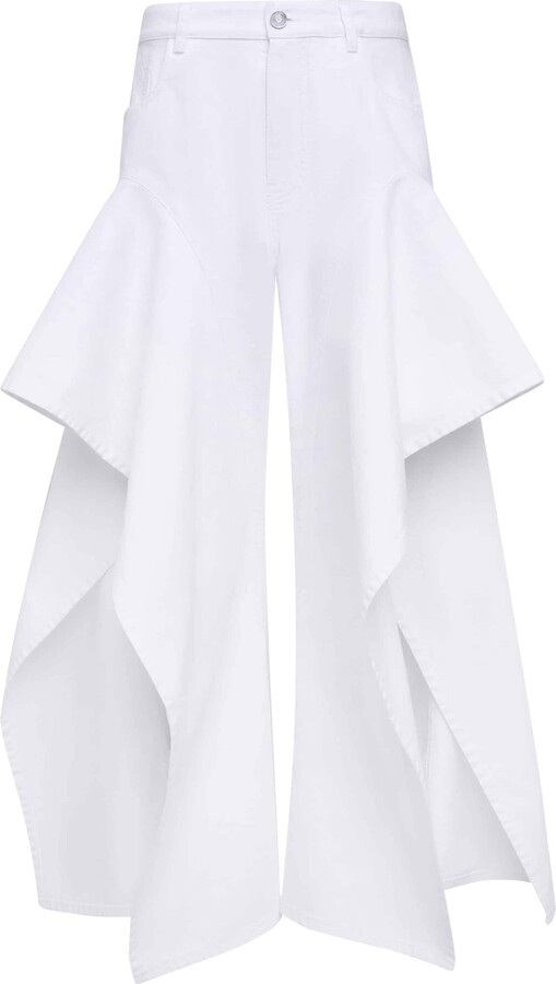 Alaïa Ruffled Split Jeans