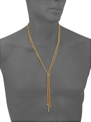 Emanuele Bicocchi 24K Gold-Plated Sterling Silver Braided Lariat Necklace