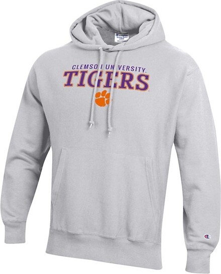 Clemson Tigers Champion Hoodie Small Grey