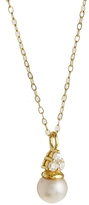 Thumbnail for your product : ASOS Gold Plated Sterling Silver Faux Pearl & Crystal Necklace