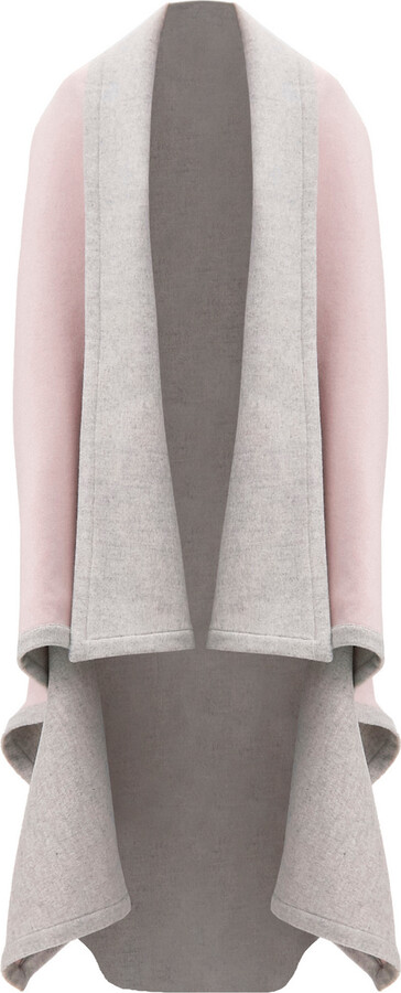 Monosuit Grey Glen Plaid Reversible Twist Vest Pink