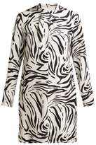 Thumbnail for your product : MSGM Zebra-print Mini Dress - Womens - Black White