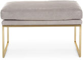 Thumbnail for your product : Brownstone Upholstery Bevin Ottoman, Oyster-Gray Leather