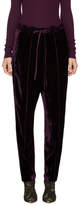 Thumbnail for your product : Nina Ricci Burgundy Velvet Tapered Trousers