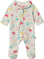 Thumbnail for your product : Frugi Baby Pink Chickadee Babygrow