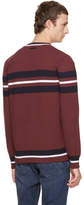Thumbnail for your product : Diesel Black Gold Burgundy Stripe Crewneck Sweater
