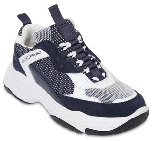 Calvin Klein Jeans 50mm Maya Mesh & Leather Sneakers - ShopStyle