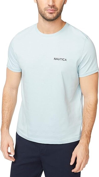 Pludselig nedstigning nøje Framework Nautica Men's Short Sleeve Solid Crew Neck T-Shirt (Bay Blue Solid) Men's T  Shirt - ShopStyle