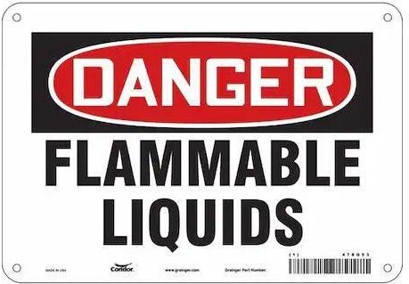 Condor 478G53 Danger Sign,10' Wx7' H,0.032' Thickness, 478G53