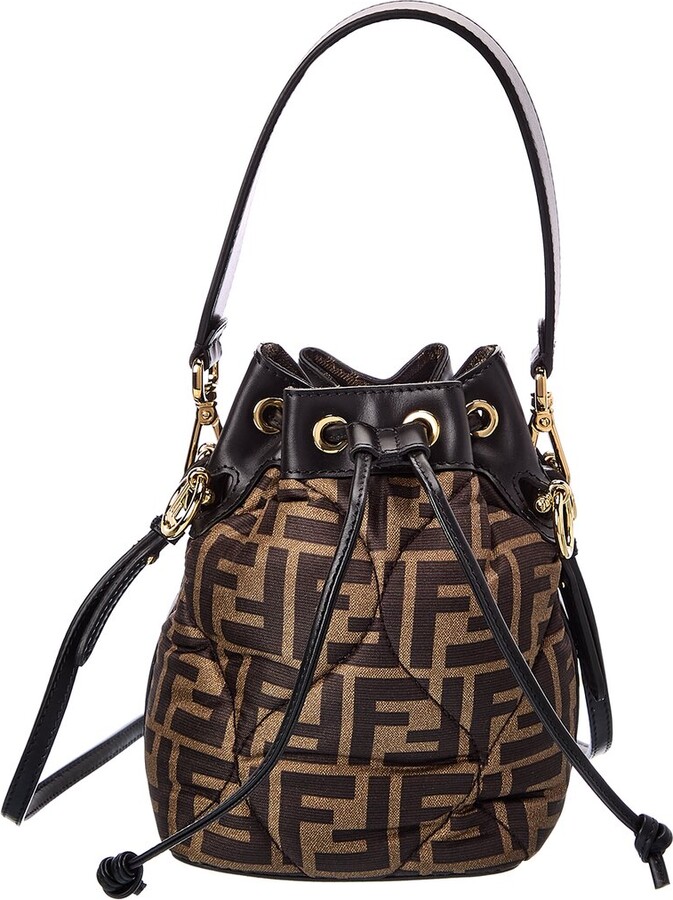 Fendi Mon Tresor Mini Ff & Leather Bucket Bag - ShopStyle