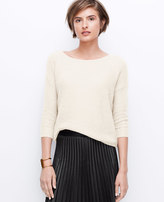 Thumbnail for your product : Ann Taylor Tall Textured Drop Shoulder Cropped Sweater