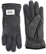 Thumbnail for your product : Norse Projects Coal-Grey Svante Leather and Wool Gloves