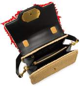 Thumbnail for your product : Dolce & Gabbana Medium Welcome Embroidered Raffia Top Handle Bag