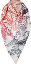 Thumbnail for your product : Codello Ombre flower print square cotton scarf