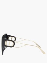 Thumbnail for your product : Christian Dior 30montaigne Square Acetate Sunglasses - Black Grey