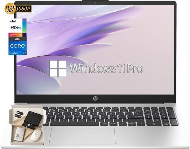 HP 15.6' 250 G10 FHD Business Laptop, Intel 10-Core i7-1355U, 32GB RAM, 1TB SSD, Numeric Keypad, Webcam Privacy Shutter, Wi-Fi 6 & Bluetooth,...
