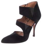 Thumbnail for your product : AlaÃ ̄a Suede Cutout Ankle Booties Black AlaÃ ̄a Suede Cutout Ankle Booties