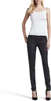 Thumbnail for your product : Current/Elliott The Ankle Skinny Coated Jeans, Black