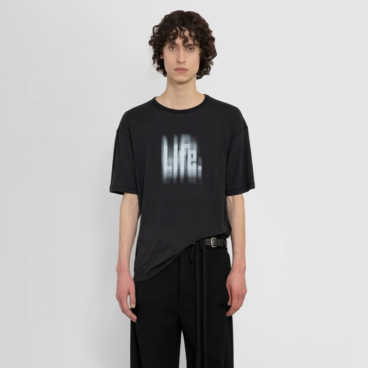 Ann Demeulemeester Man Black T-Shirts - ShopStyle Long Sleeve Shirts
