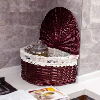 Alissne Wicker storage baskets Cloth storage baskets Desktop coffee table porch Willow rattan basket Weaving baskets