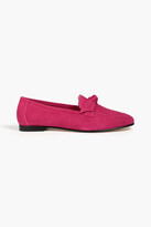Thumbnail for your product : Alexandre Birman Becky bow-embellished suede loafers