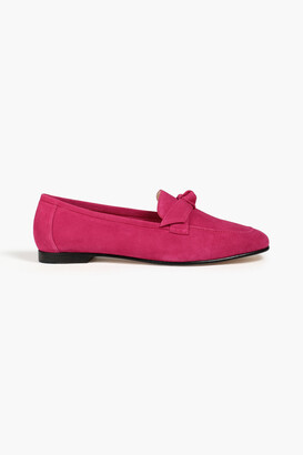 Alexandre Birman Becky bow-embellished suede loafers