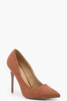 Thumbnail for your product : boohoo Wide Fit Skin Tone Court Shoes