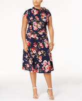 Thumbnail for your product : Love Squared Trendy Plus Size Mock-Neck Retro Dress
