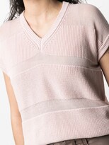 Thumbnail for your product : Peserico V-neck short-sleeved jumper