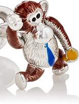 Thumbnail for your product : Jan Leslie Men's Moving-Monkey Cufflinks - Silver