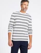 Thumbnail for your product : Blue HarbourMarks and Spencer Cotton Cashmere Striped Jumper