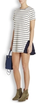 Thumbnail for your product : Clu Striped jersey and silk blend mini dress