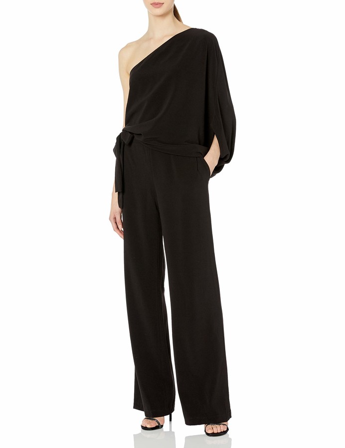 asymmetrical wide leg jumpsuit