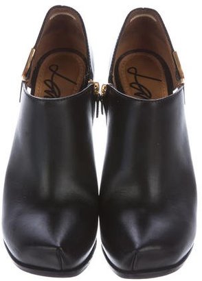 Lanvin Leather Pointed-Toe Booties