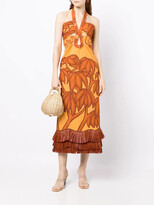 Thumbnail for your product : Johanna Ortiz Diaspora Africana Halter Midi Dress