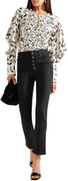 Thumbnail for your product : Grey Jason Wu Ruffled Printed Silk Crepe De Chine Blouse